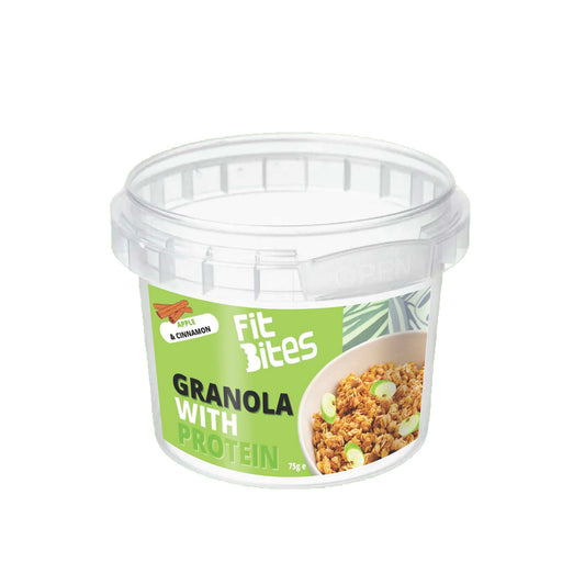 1. Apple + Cinnamon Granola Energy & Protein, 75g pot (Case of 12)
