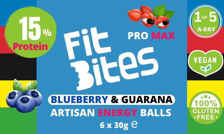 NEW! Pro Max Blueberry + Guarana, Energy & Protein balls, 180g pot (Case of 6)