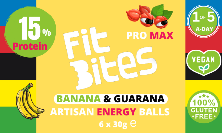 NEW! Pro Max Banana + Guarana, Energy & Protein balls, 180g pot (Case of 6)