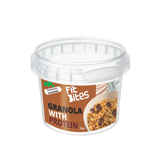 3. Chocolate + Almonds Granola Energy & Protein, 75g pot (Case of 12)