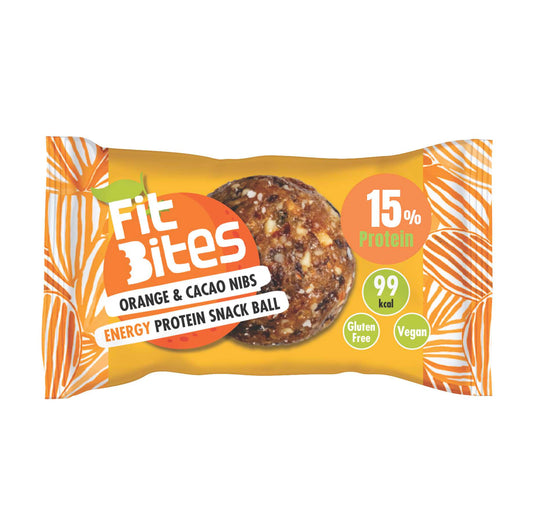 6. Orange + Cacao Energy & Protein 30g Snack Ball (Case of 18)